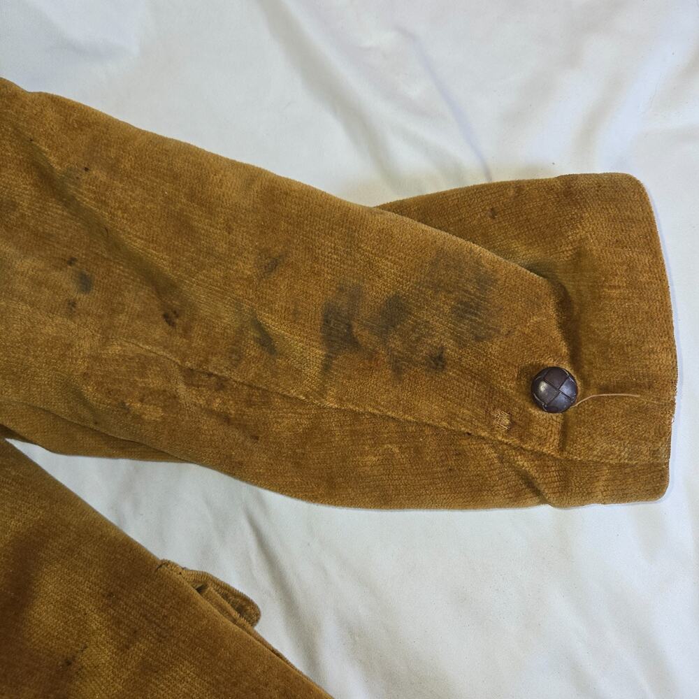 Vintage Distressed Corduroy Coat Put On Show Halloween Costume Prop Sz 22 Brown - Picture 13 of 16